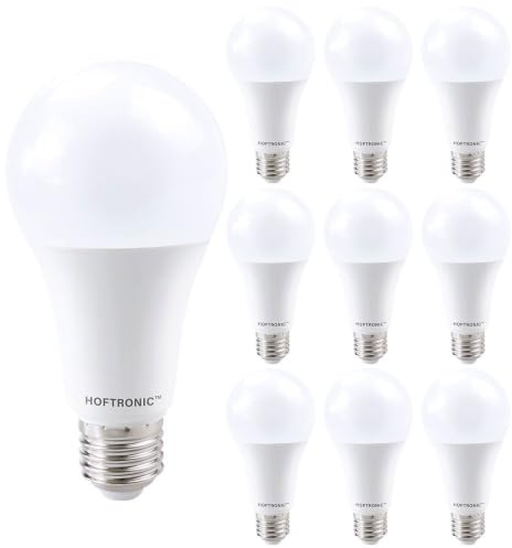HOFTRONIC - 10x LED E27 Glühbirne - 15 Watt 1521 Lumen - 4000K Neutralweiß - Lampen Große Fassung - Ersetzt 60 Watt - Leuchtmittel - A60 Birnen