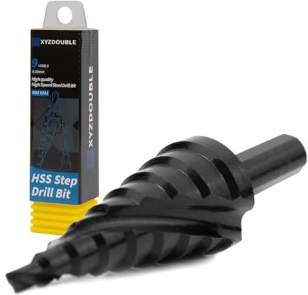 Punte Coniche Fresa Conica 4-20mm HSS Trapano a Gradini Buco Cutter a Scalini per Eseguire Foro In Metallo Acciaio Ferro Legno Ottone Plastica