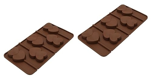 EXCEART Lot De 2 Moules De Cuisson En Silicone Pour Sucettes Glaçons Bonbons Café
