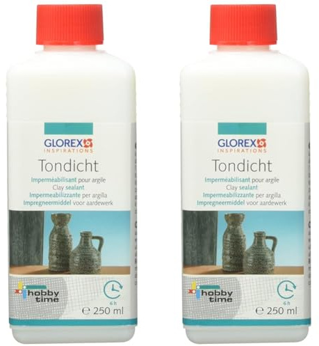 GLOREX 6 8079 60 - Tondicht 250 ml, 1-Komponenten Versiegelung, verschließt die Poren und verhindert ein Durchdringen von Wasser (Packung mit 2)