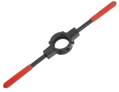 QUARKZMAN Clé à Poignée Porte-Outil de Coupe, pour Filières Rondes M12-M14 (Métrique) / 1/2-9/16 (UNC/UNF) / 38mm OD, Porte-Outil de Coupe 38mm x 14mm Avec Poignée en Plastique