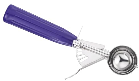 PATIKIL 3/4 Oncia Cucchiaio per Gelato con Grilletto Paletta Acciaio Inossidabile con Grilletto Pollice per Cottura Pastella Cupcake Impasto Viola