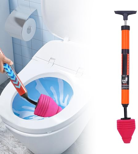 Hochdruck-Toilettenreinigung in einem Zug, Toilettenabflussrohrentsperrer für den Haushalt, Hochdruck-Toilettenabflussrohrentsperrer von Rohr, perfekt für den Hausgebrauch (1pcs)