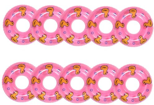 LALADEFIEE 10stücke Mini Schwimmring Deko Für Puppenhaus Rosa Mini Accessoires Foto Requisiten Für Langlebige Und Realistische Gestaltung