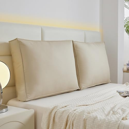 Hoowarm Rückenkissen Lesekissen 60/70/90/100cm Für Bett Sofa Langes Rechteck Rücken Kissen Stützkissen Couchkissen Groß Rückenstützkissen Mit Abnehmbarem Bezug Wandkissen(A,70x50cm/27x19in(1pc))