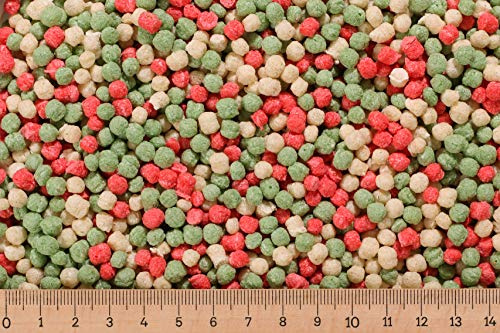 (Grundpreis 4,65 Euro/kg) - 8 kg Premium Colour Mix Light 4,0 mm - Koi - Goldfisch - Koifutter - Teichfutter - schwimmend - ca. 72 Liter