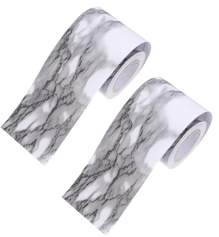 HYTROVE Selbstklebende Sockelleiste Marmormuster Pvc-verkleidung Einfach Zu Installierende Wandsockelleiste