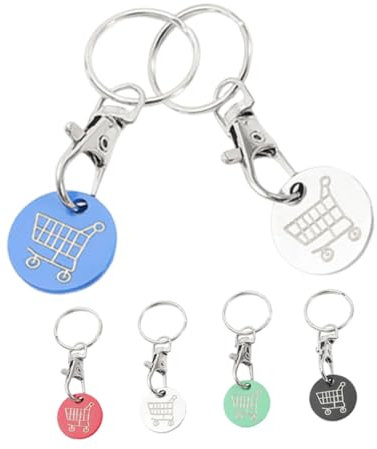 Gadpiparty Portachiavi Con Ciondolo A Forma Di Carrello Della Spesa in Metallo Con Gettone Per Uso in Grandi Quantità