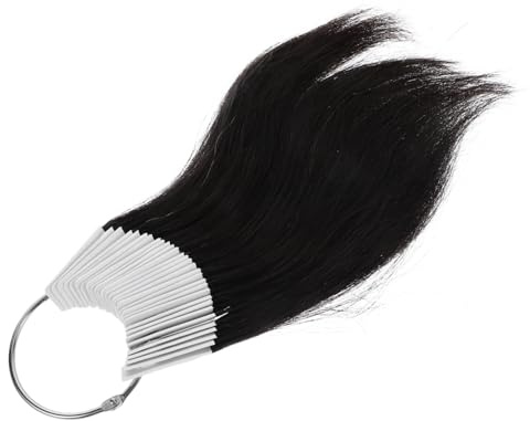 UKCOCO Nuancier de Couleurs Cheveux Humains et Marquage Clair 30 Pièces Mèches Lisses Anneaux Pvc Blancs pour Test de Coloration Professionnelle