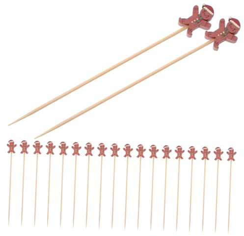 iplusmile 100piezas Palillos de Madera para Cócteles y Frutas Decorativos para Fiestas Bares y Celebraciones de Palillos de Madera para Bebidas Brochetas para Cócteles y Frutas