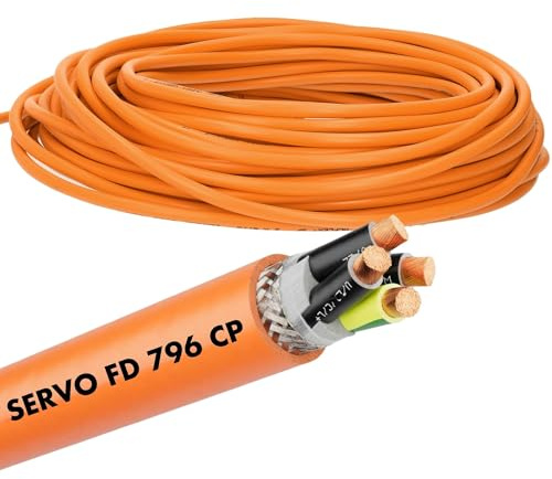 Lapp 0027950 ÖLFLEX SERVO FD 796 CP Câble Servo Blindé PUR 4 x 1,5 mm² | Câble de connexion flexible pour chaîne de remorquage, sans halogène, résistant aux huiles, 0,6/1 kV, extérieur