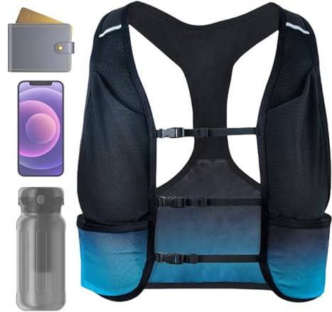 Zaino Idratante - Gilet Da Corsa Riflettente 3 L Ciclismo Leggero Attrezzature Outdoor Traspirante | Borsa Idratazione Ergonomica Regolabile per Escursionismo Campeggio Sentiero Corsa