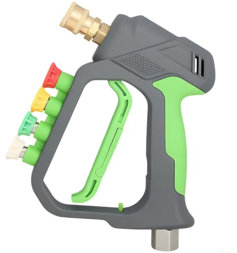 Spruzzatore d'acqua ad alta pressione con montaggio e attacco rapido da 1/4 di pollice per la pulizia dell'auto con spray multi angolo e struttura in ottone e acciaio