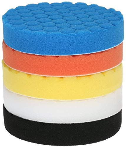 Lot de 5 éponges de polissage pour voiture, pour poncer, polir et cire, kit de polissage de voiture