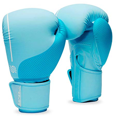 Sanabul Easter Egg Boxing Gloves for Women, Pro Training MMA Kickboxing Muay Thai Gloves, Sparring Punching Heavy Bag, Ice Blue 8 oz
