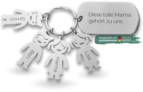 LAUBLUST Schlüsselanhänger Personalisiert - Geschenk für Familie | in Geschenkbox