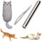 MOSNOW Cat Chase Toys,1 Pack 2 in 1 LED Pointer Cat Toys &1 Pack Cat Catnip Toys, Funny Cat Toys, Pet Interactive Toys for Pet Indoor Exercise Training Tool