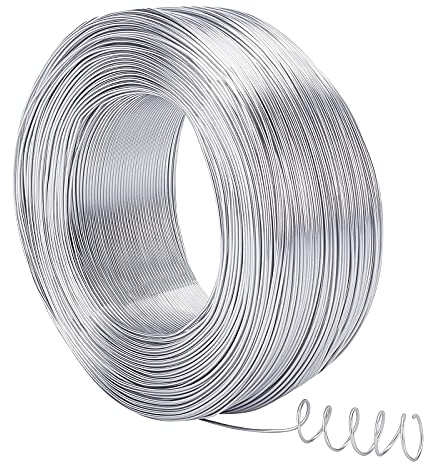 nbeads 1 Rolle 300m 0.8 mm Silber Aluminiumdraht, 20 Gauge Silber Aluminium Basteldraht Schmuck Modellierdraht für Schmuckherstellung Handwerk Modellieren Armaturen Skulpturen