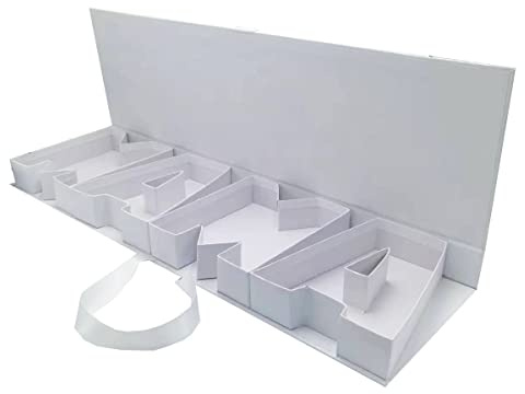 Leerer befüllbarer Kartonbuchstabe Ich liebe dich Geformte Geschenkbox Verpackung von Blumenbonbons (MAMA, Weiß)