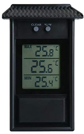 EXENXA Termometro Digitale da Esterno Impermeabile Igrometro Misuratore di umidità della Temperatura del Frigorifero (Nero)