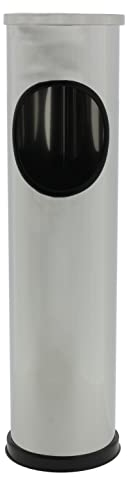 Standabfallbehälter 10 Liter mit Aschenbecher 57x15cm Mülleimer Ascher für Drinnen und Draußen geeignet