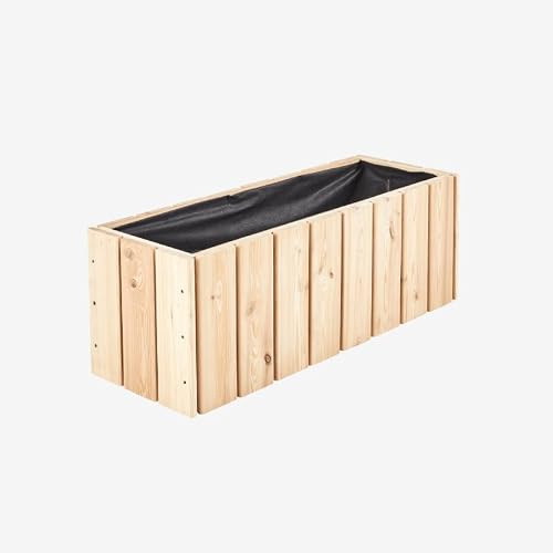 Forest Style Bac à Fleurs en Bois 40L - Acanta - 28 x 79 x 28 cm - Cerland