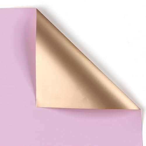 20 PcsGold Fleur Papier d'emballage Bricolage Artisanat Scrapbook Bouquet De Mariage Cadeau Étanche Emballage Origami Papier