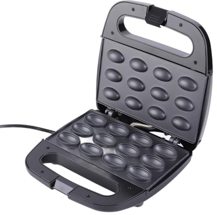 TOPINCN Machine à Biscuits électrique Nutty, 750 W Noyer Cake Maker 12 Trous Noisette Gâteau Pain Machine de Cuisson Ustensiles de Cuisson Sandwich Fer Grille-Pain Cuisson Petit Déjeuner