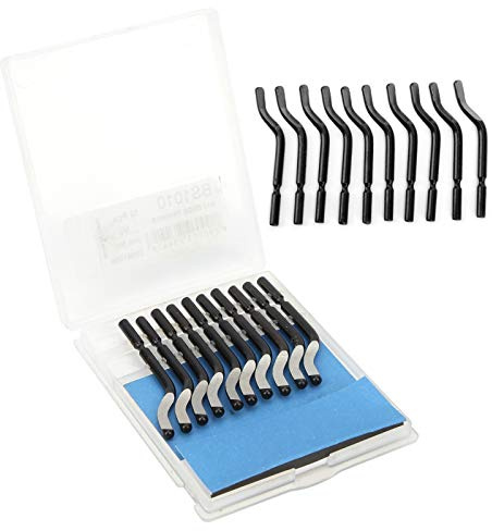 20PCS Deburring Tool Blades, BS1010 Replacement Deburring and Trimming Knife Cutter Head for Scraping Metal, Plastic, Aluminum, Copper, PVC, Iron