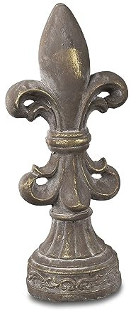 formano Lilie Skulptur antikfarben Gartenskulptur Statue Gartenstatue Gartenfigur Gartendekoration (28cm)