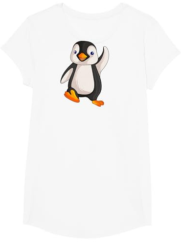 Süße Pinguin Liebhaber Geschenke Pinguin Mädchen Jungen Damen Kinder Penguin T-Shirt, Unisex, Schwarz, S, Cartoon, Kurzarm, Pinguin, T-Shirt