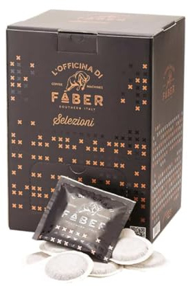 FABER COFFEE MACHINES | Le Selezioni di Faber | Cialda in filtro carta ESE 44mm | Box da 50 cialde (DARK ROAST)