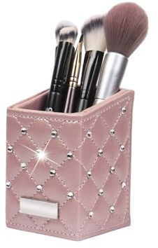 Make Up Pinsel Aufbewahrung Kosmetik Organizer Make up Pinselhalter Schminktisch Deko für Bad Eitelkeit Arbeitsplatte(Roségold)