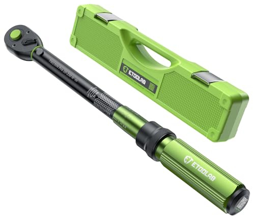 ETOOLAB 1/2 Drive Click Torque Wrench Dual-Range【20-230Nm/10-170lbf-ft】±3% Precision, 72 Tooth Dual-Direction Adjustable Torque Wrench for Bicycle, Moto and Car Maintenance