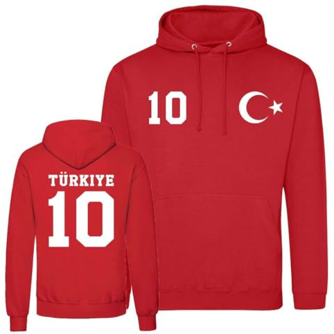NIMAMA Türkei Herren Hoodie Türkiye Trikot WM 2026 Pullover mit eigenem Namen + Nummer