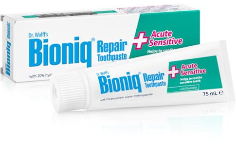 Dr. Wolff's Bioniq Repair Toothpaste Sensitive Acute 75ml | Reduces Sensitive Teeth | Calms Tooth Nerves and Regenerates Gums | Enamel Repair Toothpaste for Travel & Home