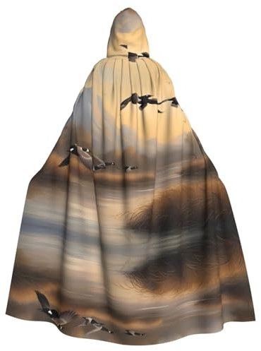 WZYWHJ Cosplay-Poncho mit Kapuze für Damen und Herren, Jagd, fliegende Enten