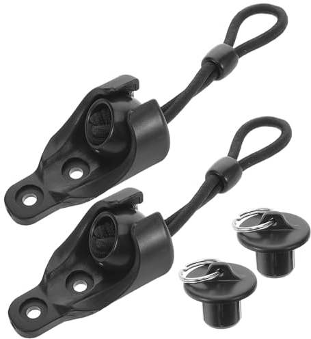 Housoutil 1 Satz Winddichtes Schnallenzubehör fensterschutz Gummibänder rollladen zubehör Bungee-Zurrgurte Bungee-Endkappen-Kit Bungee Seil Bungee-Cord-Enden Kugel-Bungee-Seile Pom， Black