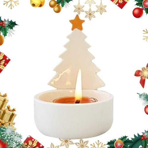 Weihnachtsbaum-Kerzenhalter, Teekerzenhalter- | Winterkerzenhalter Votivkerzenhalter - Vintage-Kerzenhalter, Weihnachtsdekoration, Tischdekoration für Esszimmer, Kaminsims, Kamin