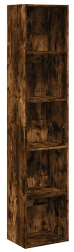 vidaXL Estantería Madera de ingeniería Roble Ahumado 40x30x189 cm