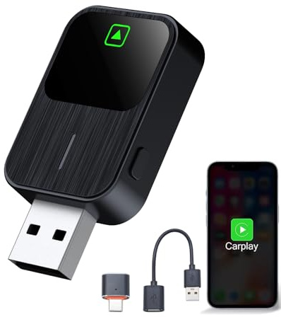 Aieloar Wireless CarPlay Adapter UK for iPhone,Wireless Carplay Dongle adaptor with Fast Connection-Small Size