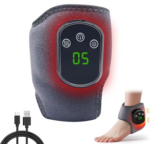 HASAIKA® Massaggiatore Elettrico Per Caviglia, Massaggiatore Per Caviglia Con Vibrazione, 3 modalità di massaggio per alleviare il dolore alla caviglia