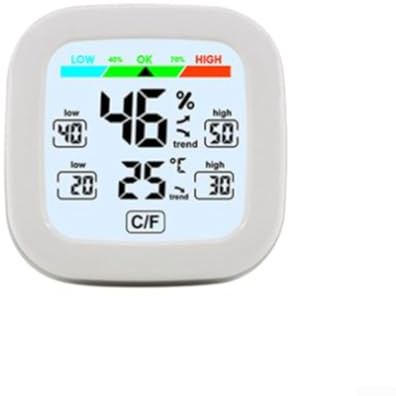 Magnet Backed Indoor Thermometer and Hygrometer for Quick and Easy Monitoring