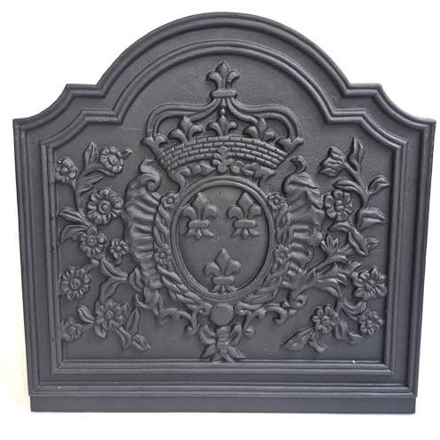 Crest Fleur De LYS Cast Iron Fire Back 19.75'' Wide - Cast Iron