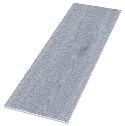 36Pcs Self-Adhesive PVC flooring laminate Planks Floorboard Planks Waterproof Floor Stickers for Kitchen Bedroom Bathroom Home Floor Tile 91.5 X 15.5CM (Light Gray)