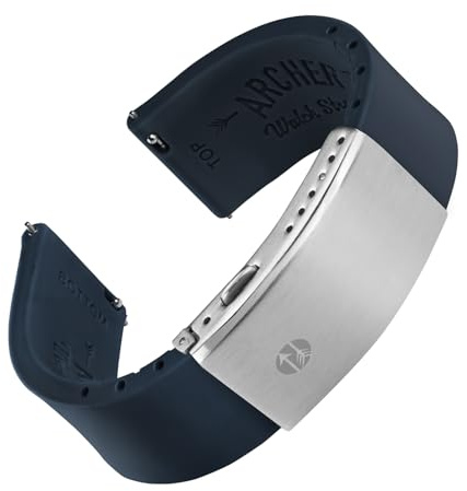 Archer Watch Straps - Snabbkoppling Anpassad Silikonklockarmband (Midnattsblå, 20mm)