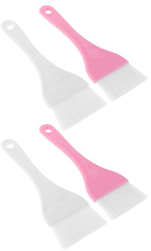 LRXIYODE Pennello per Maschere Viso 4 Pezzi, Plastico e Nailon, Morbido per Pelle Sensibile, Portatile, Copertura Ampia per Cura del Viso e Corpo