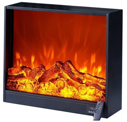 Elektrische Kamineinsätze, versenkter, realistischer Flammen-Dekorkamin for das Home Office, Knopf-/Fernbedienung Wohnzimmer Kamin(L)