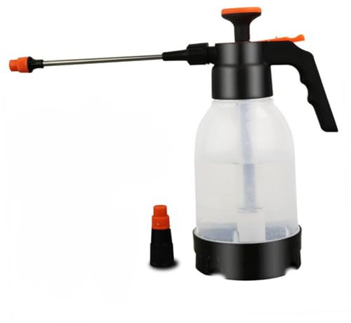 NUOBESTY Annaffiatoio Manuale a Pressione 12L Trasparente Arancione Asta Estensibile Spruzzatore per Fiori e Irrigazione Giardino Flacone Spray Pratico per Uso Domestico e Giardinaggio