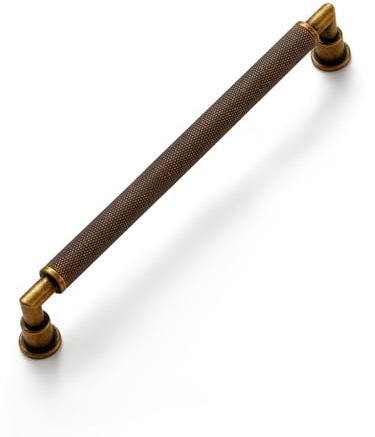 JIASENBAO 5er Pack Antik Messing Schubladengriffe 192mm Lochabstand Gerändelte Vintage Schubladenknöpfe Badezimmer Kommodengriffe Beschläge Griffe Zinklegierung